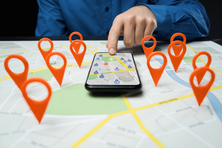 Carte regroupant les sites d'intervention d'une entreprise informatique Bayonne